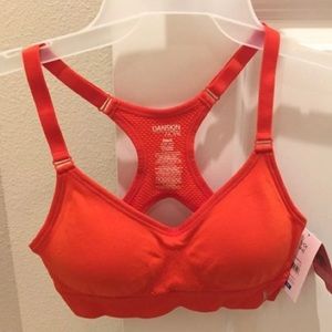 Danskin Now Performance Fitted Sports Bra Red NWT